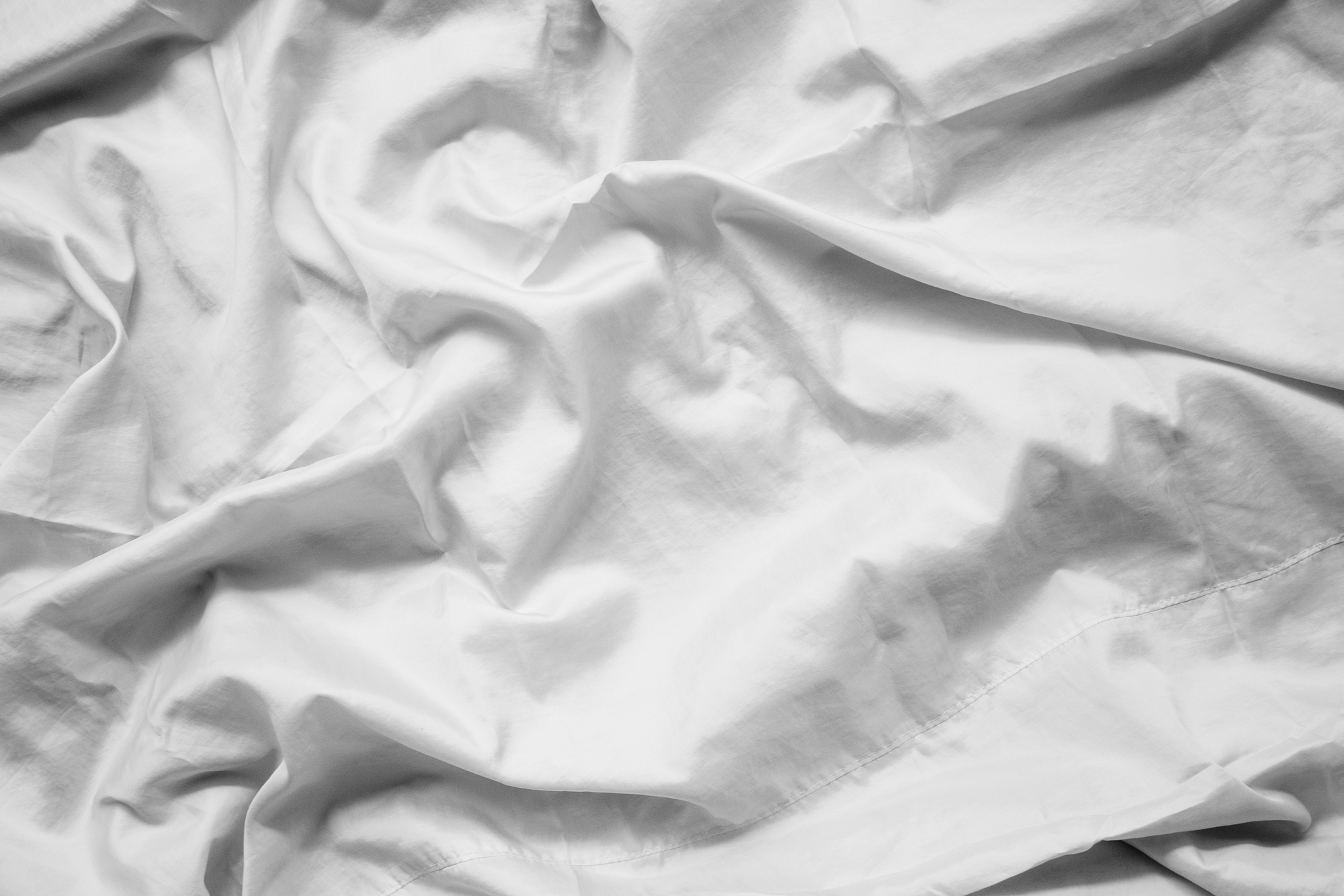 photograph of wrinkled sheets