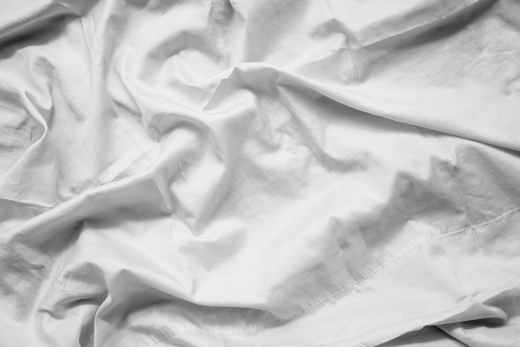 photograph of wrinkled sheets