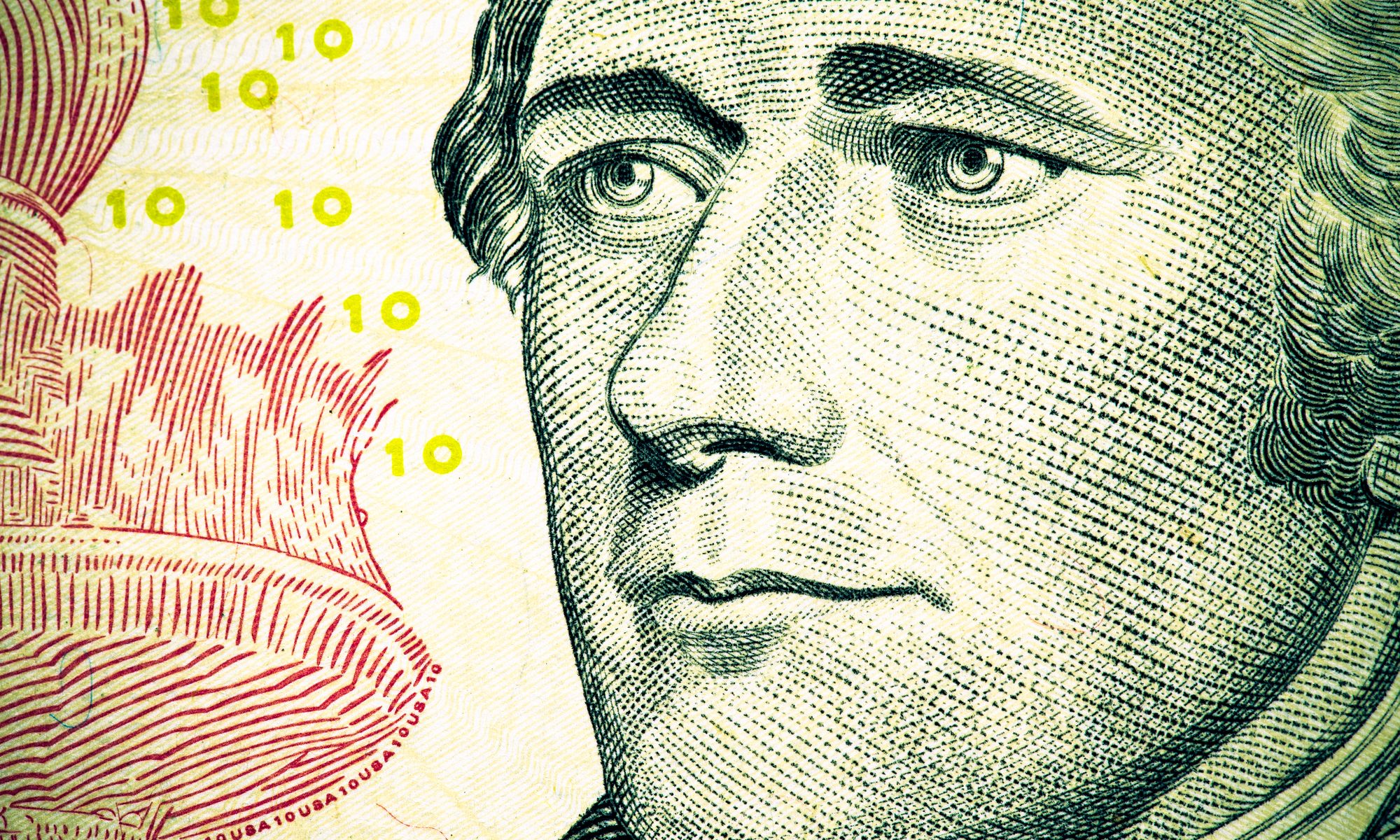 image of Alexander Hamilton aside crown on ten dollar bill