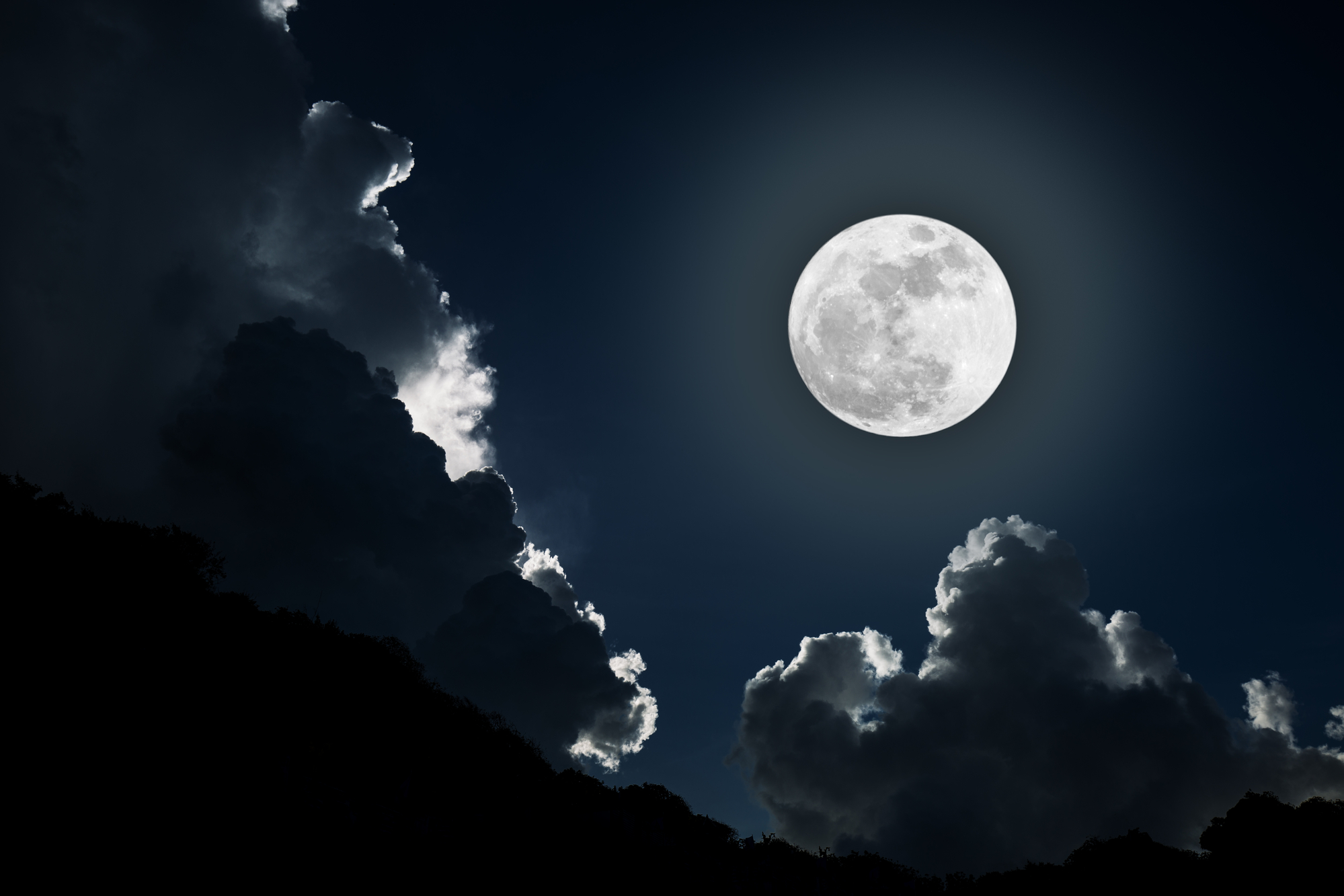 image of full moon with clouds