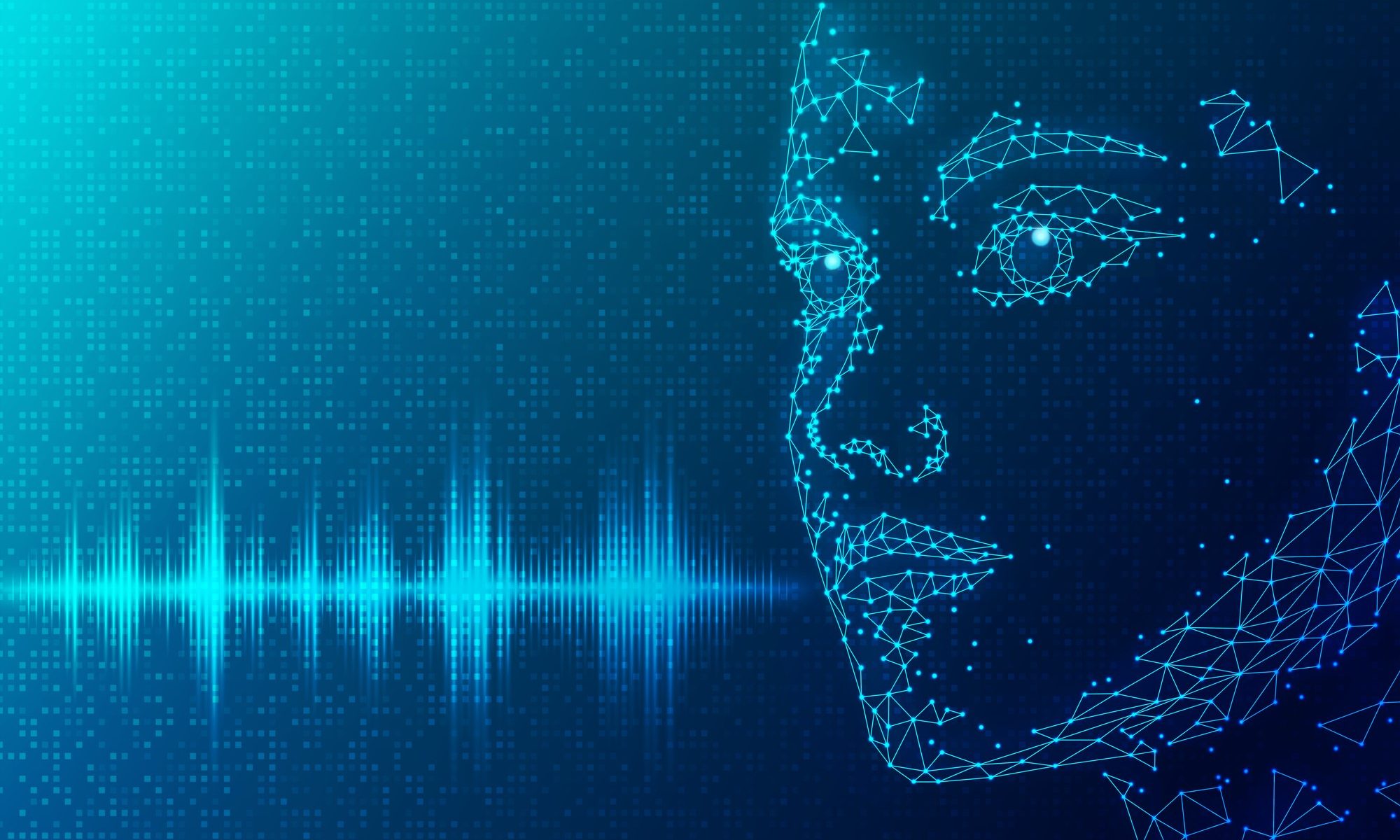 image of synthetic face and voice