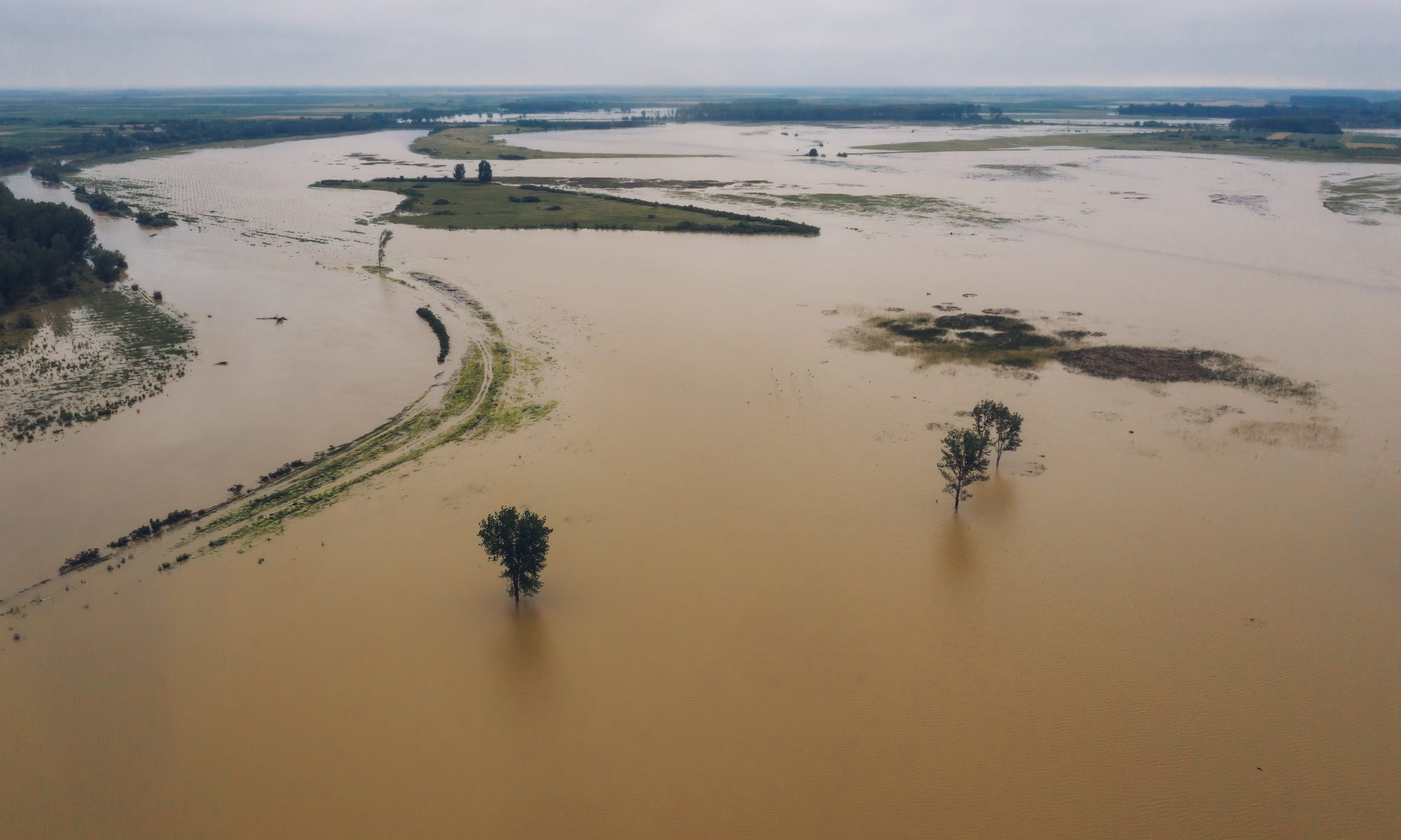 photograph of flooded countryside